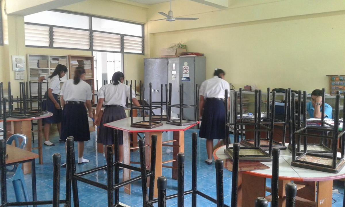 ทำความสะอาดห้องคณิตศาสตร์