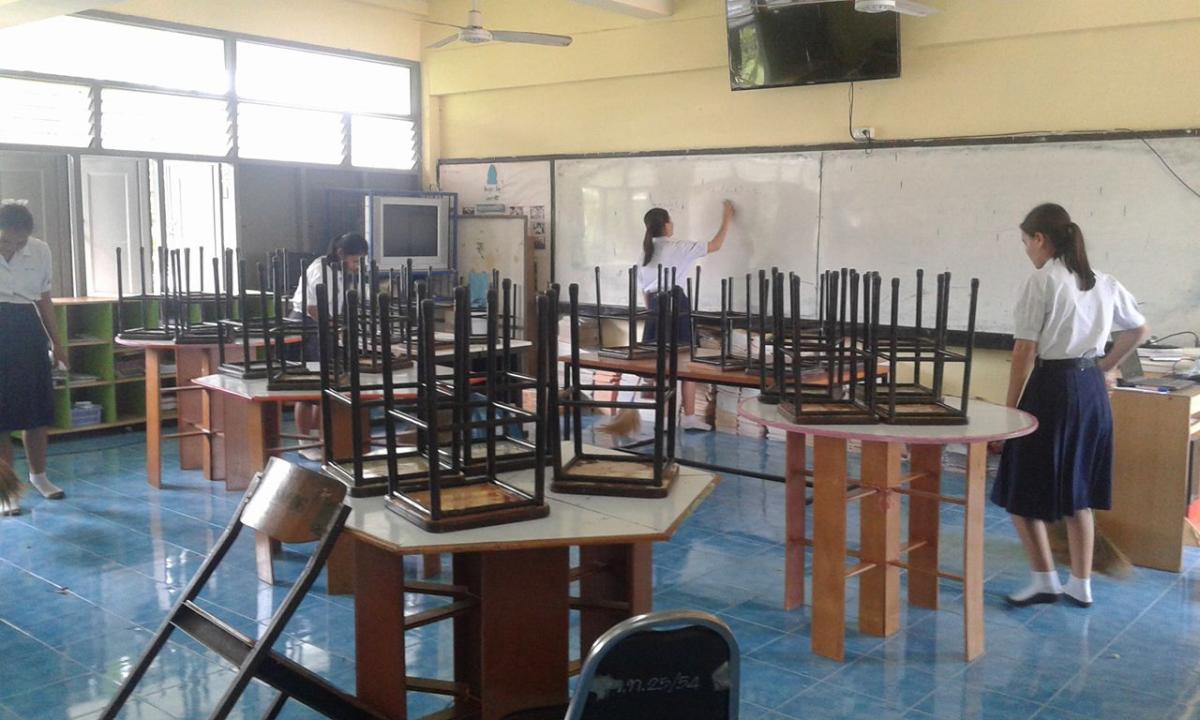 ทำความสะอาดห้องคณิตศาสตร์