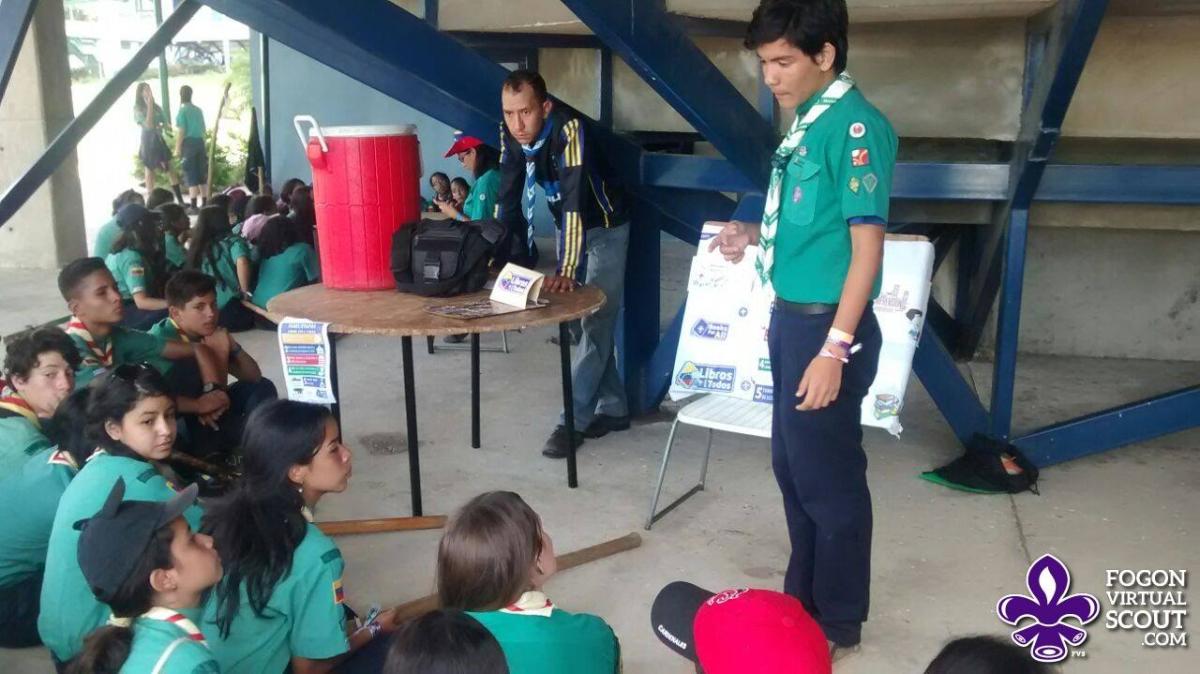 Exposición en el Jamboree Venezuela 2016 acerca de Mensajeros de la Paz y Libros Para Todos