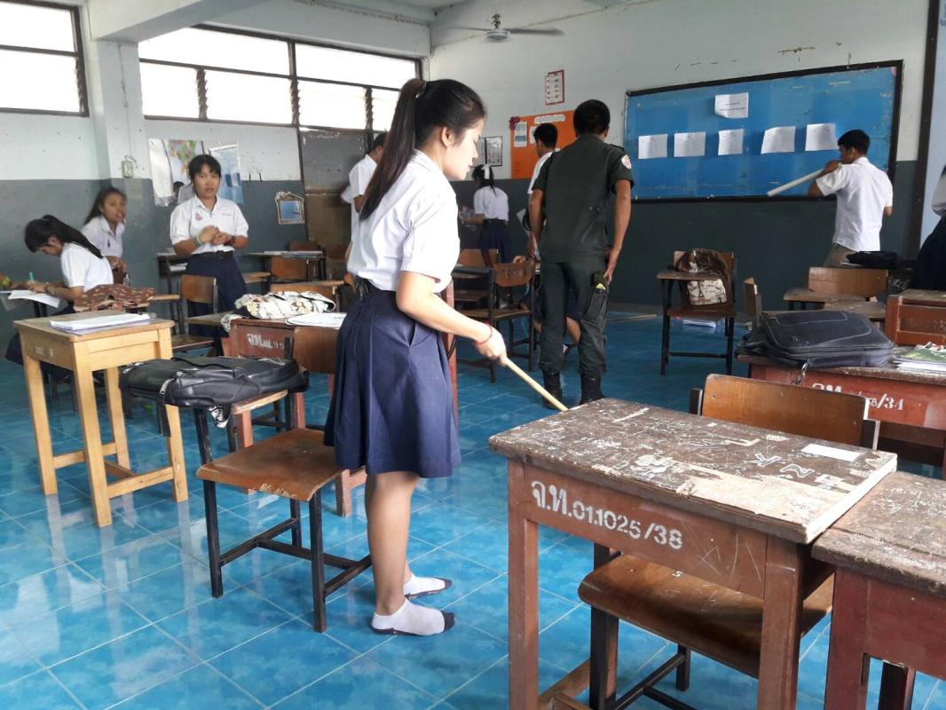 ทำความสะอาดห้องเรียน