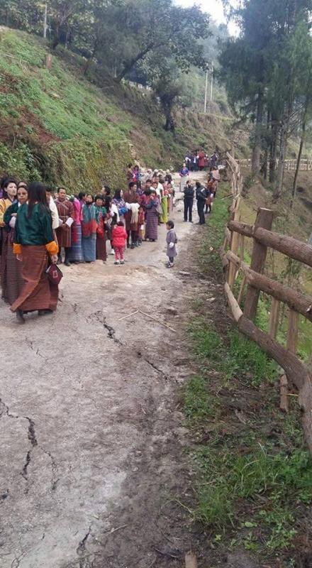 Crowd Control On 16th October,2016 for Tsepa Mey Wang, Trongsa