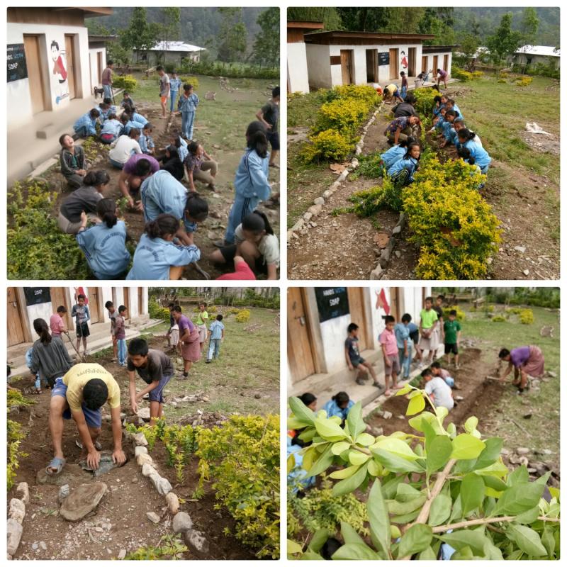 Beautifying Toilet School Surroundings