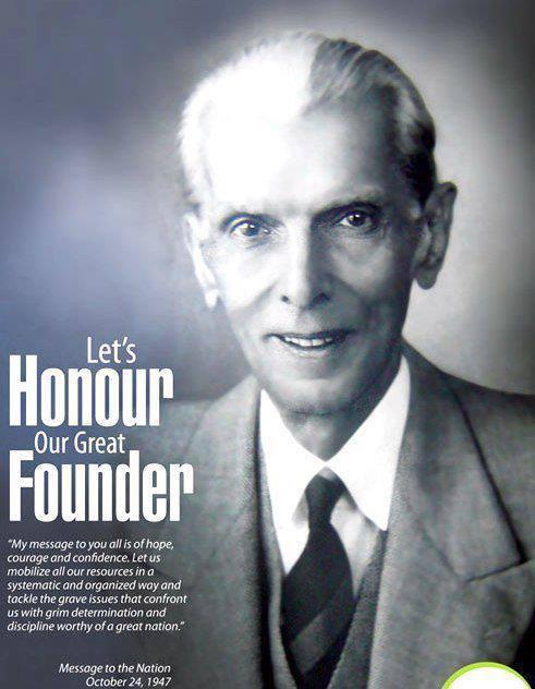 Muhammad Ali Jinnah founder of Pakistan.