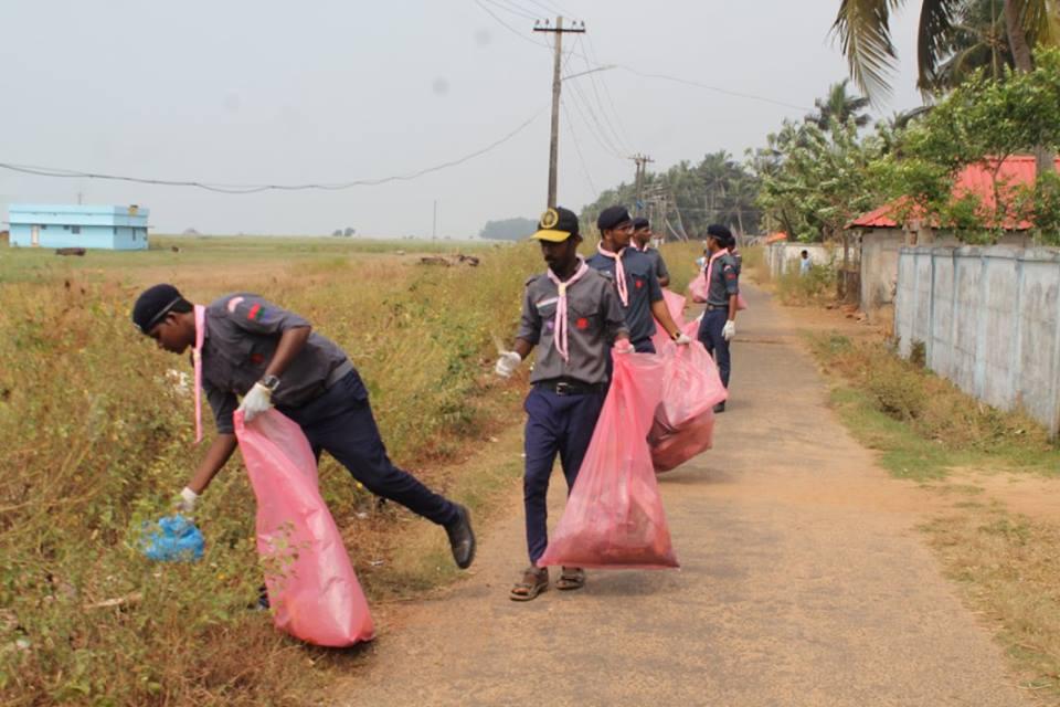 Cleaning at Puthankadappuram