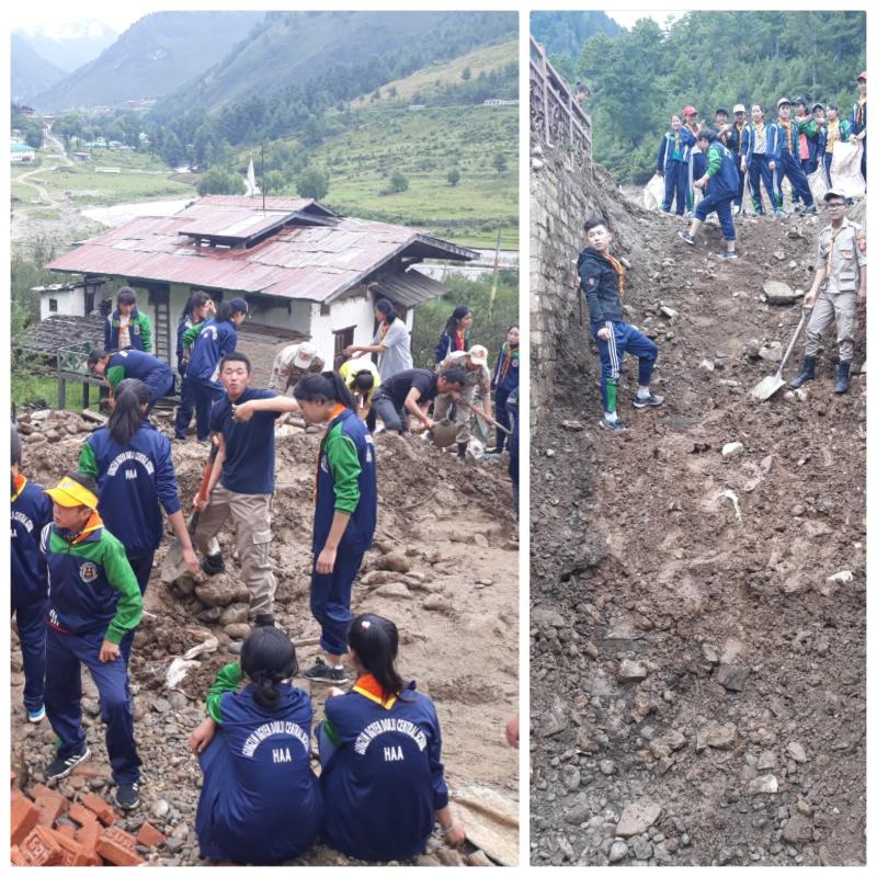 Renovation and campus cleaning of lhakhang 