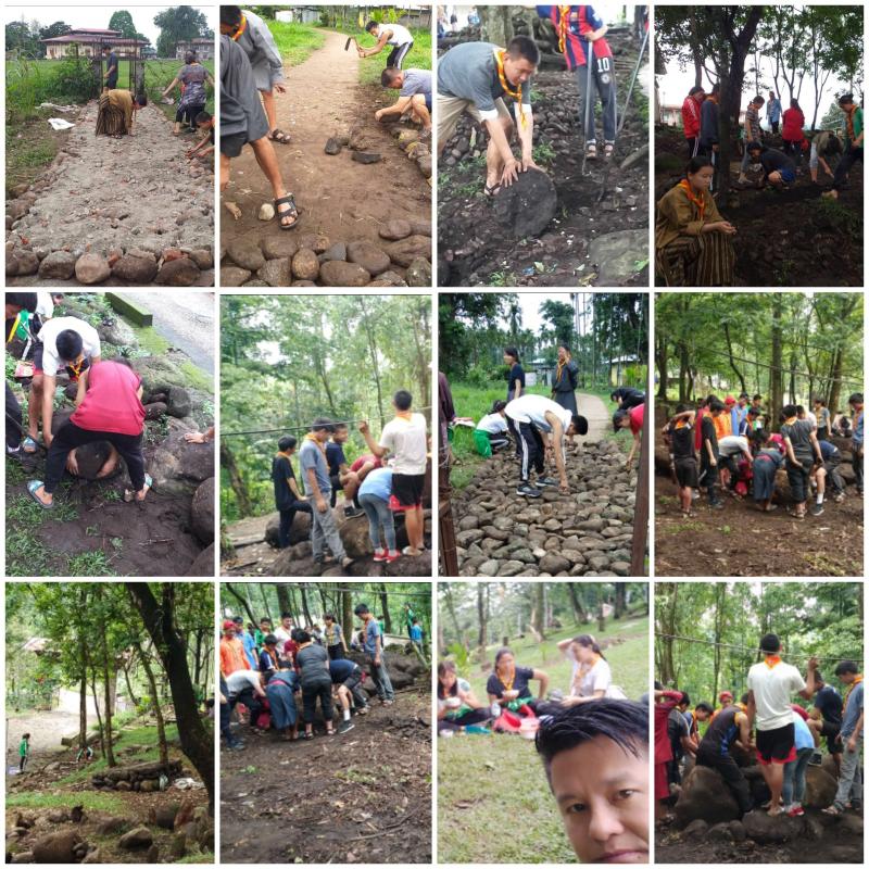 Creation of rock garden continued