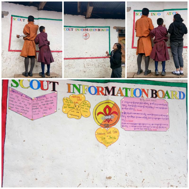Creating of Scouts Information Board