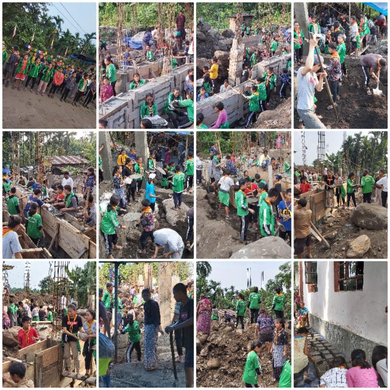 Voluntary Service at the Construction site