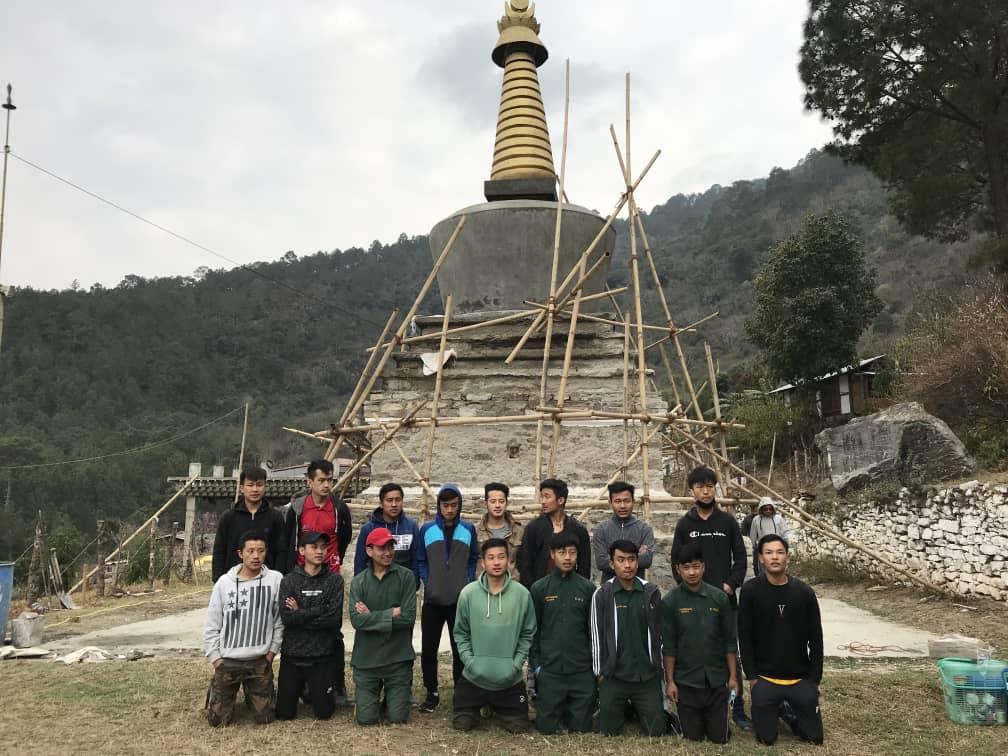 Restoration of old chorten(stupa) for further sustainability