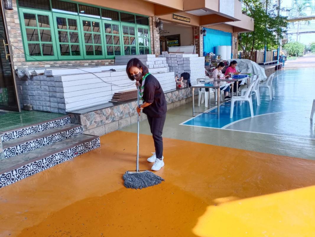 ทำความสะอาดโรงเรียนก่อนเปิดเรียน