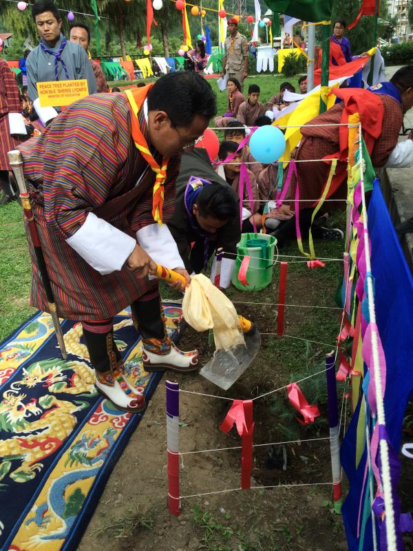 "Symbolic Tree Plantation by  Bhutan Scouts Association"