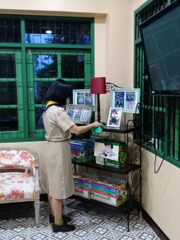 จิตอาสาทำความสะอาดห้อง