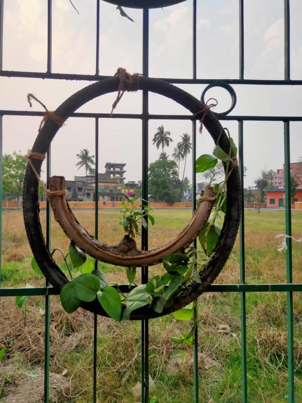 Making Tyre Plantation for green environment