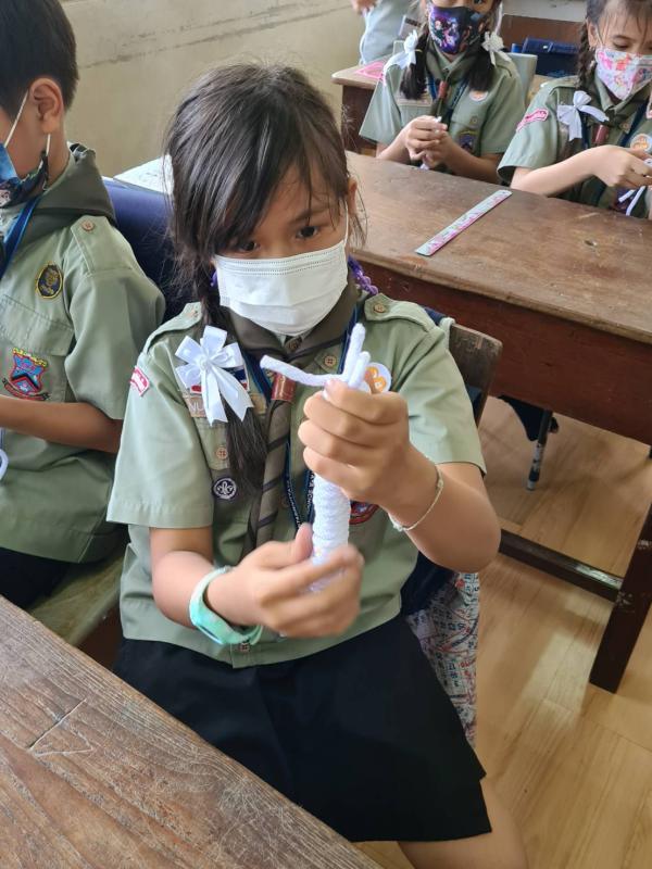 อบรมเรื่องการผูกเงื่อน 