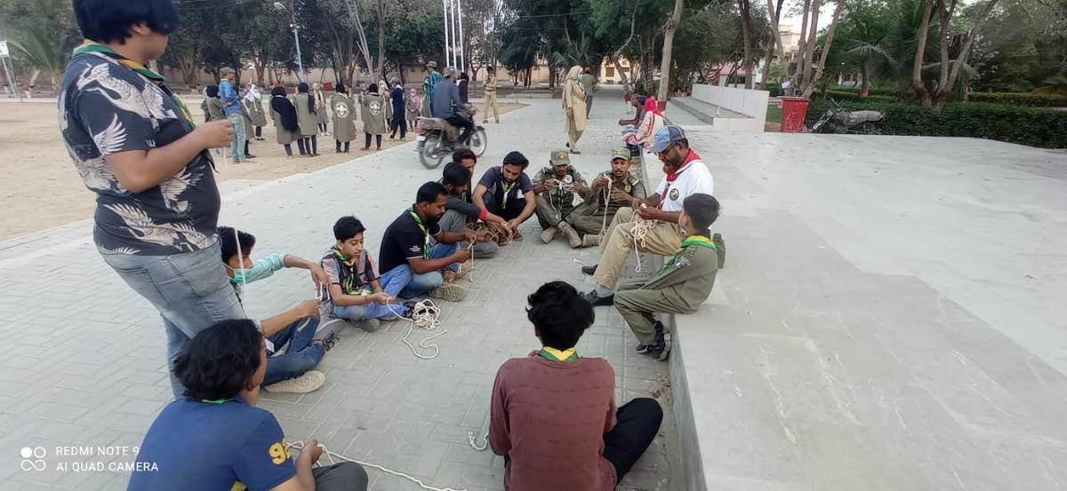 Boys Practical Class for Knotting | Abul Hassan Scout Group - SUMMER CAMP 2021