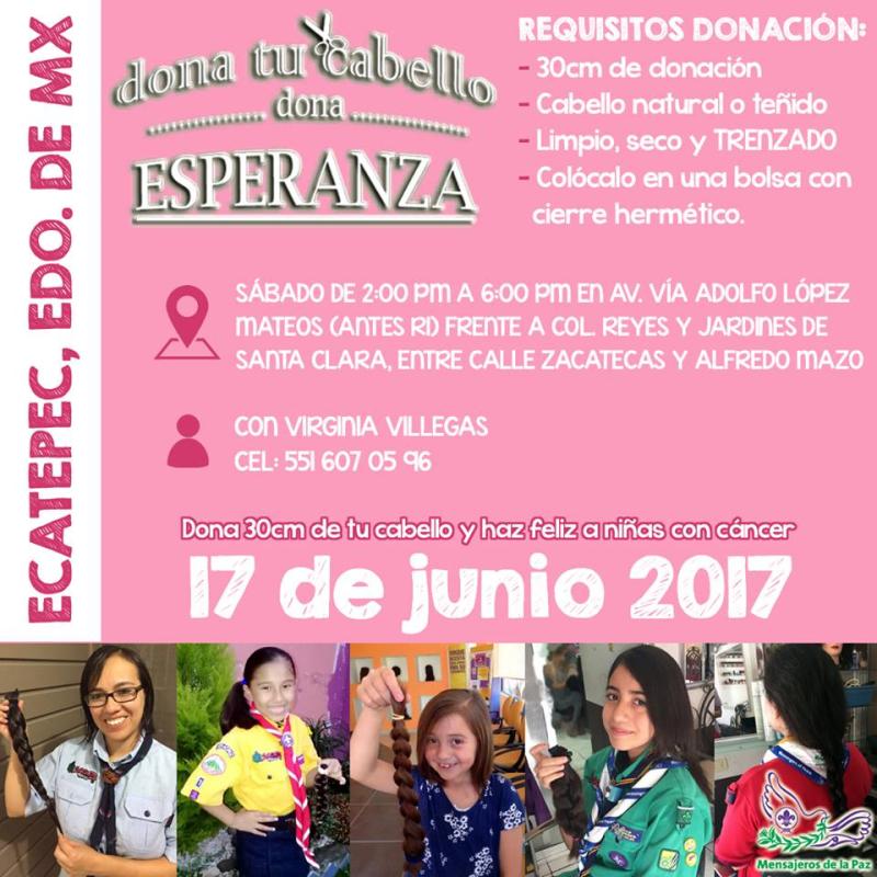 Dona tu cabello Dona Esperanza ECATEPEC 2017