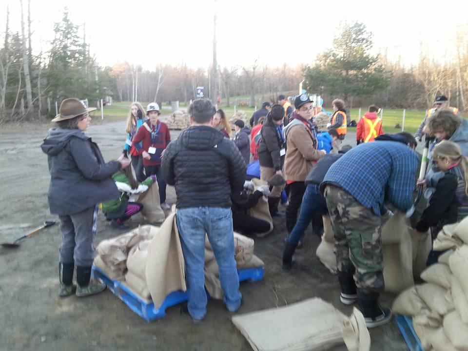 Les scouts se mobilisent suite à des inondations à Shawinigan, Québec, Canada