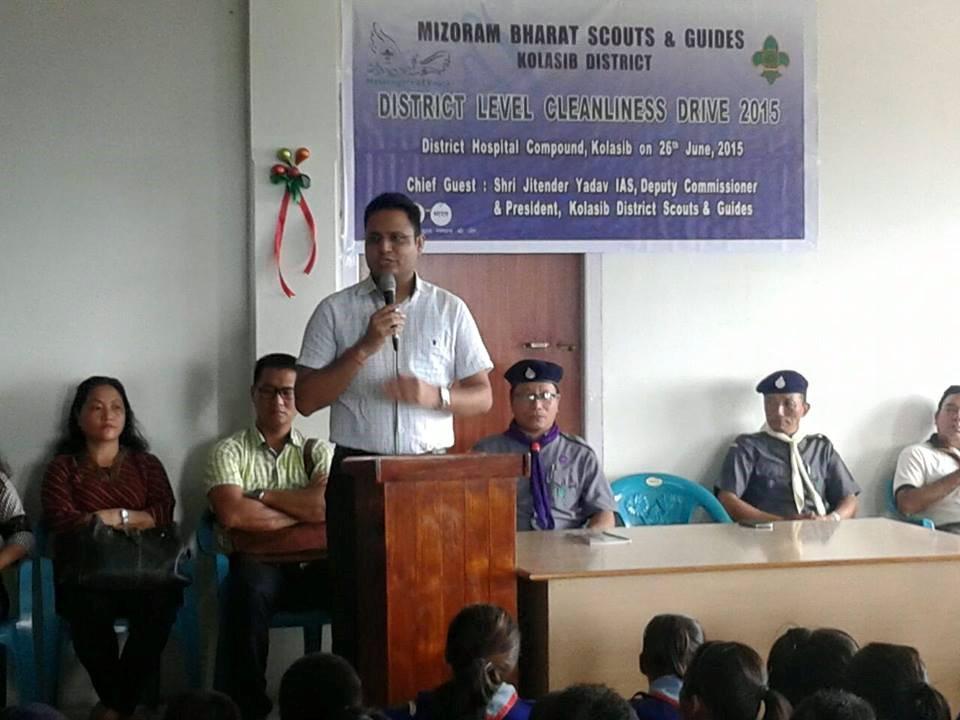 INAUGURATION OF CLEANLINESS DRIVE & SWACHH BHARAT IN GOVT.HOSPITAL COMPOUND@ KOLASIB, MIZORAM INDIA