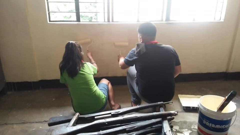 Day 5 Painting of Headquarter's Wall  SWA Entry of Caloocan High School Senior Scouts
