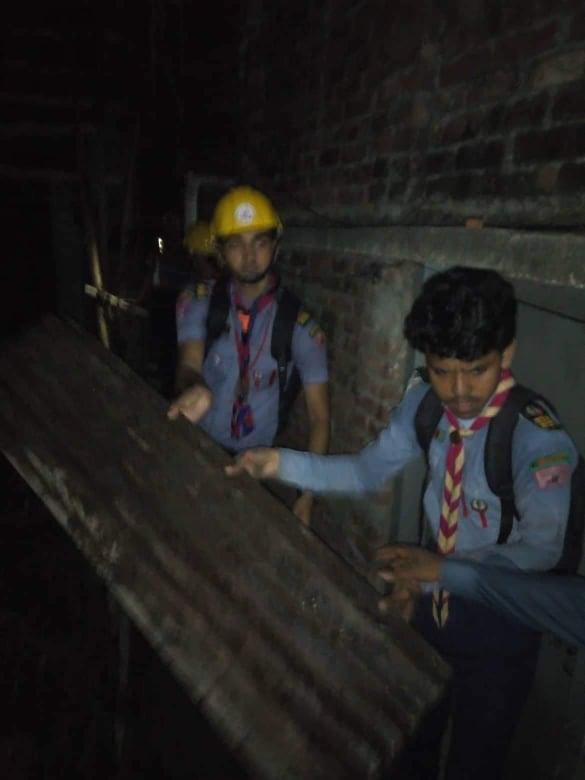 Assistance of the Scouts in the rescue operation of Manda Fire Tragedy