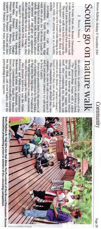 Scouts go on Nature Walk