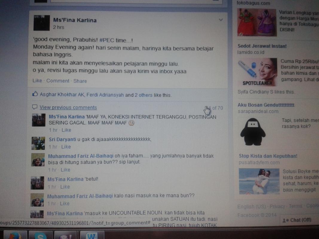 #PEC (Prabuhi English Club)  English Online Tutorial