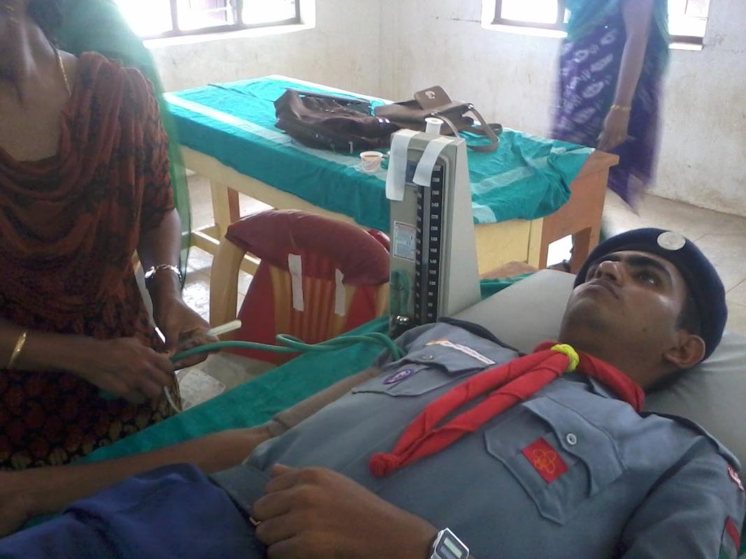 participated on blood donation camp as a donor& service at Kerala India