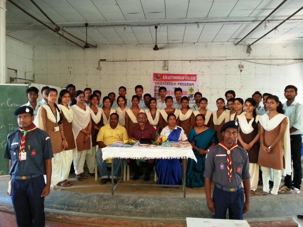 Organising Orientation Programme of Rover and Ranger at BJB (AUTO.) College