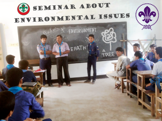 Hajigonj Model Pilot High School Scouts Group Organized a "Seminar About Environmental Issues"