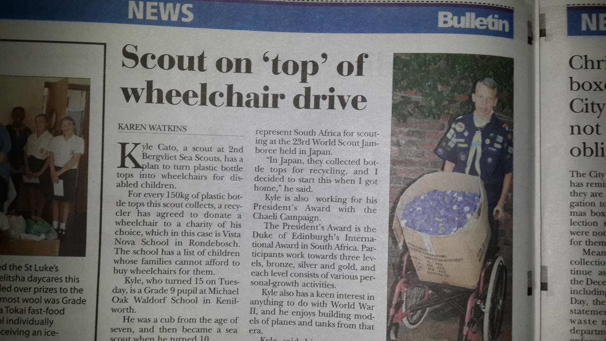 Bottletops for wheelchairs
