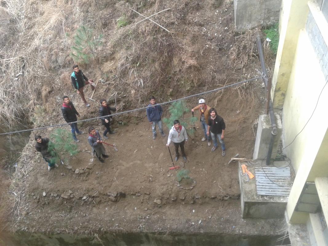 cleaning shabby site at college