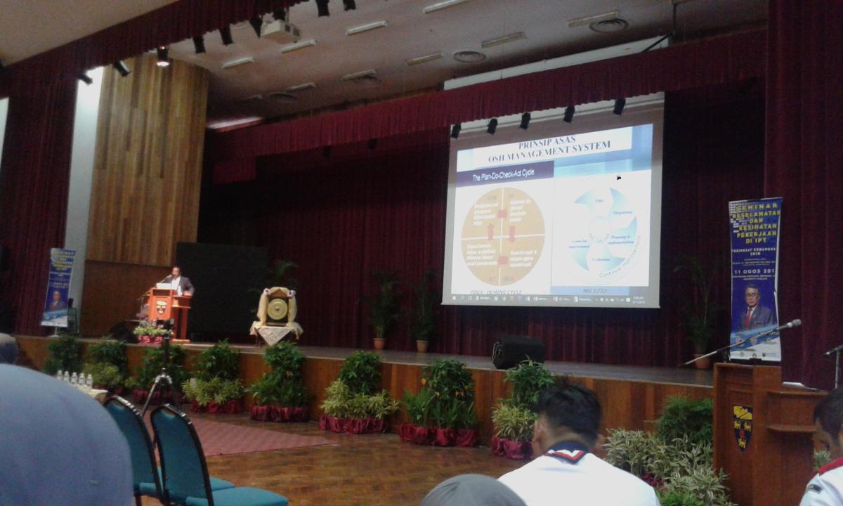 Seminar Keselamatan dan Kesihatan Pekerjaan di Institusi Pengajian Tinggi