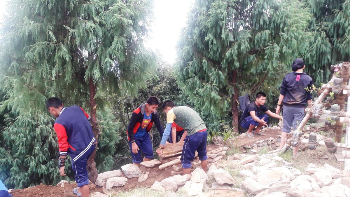 Extension of area near school Gazebo