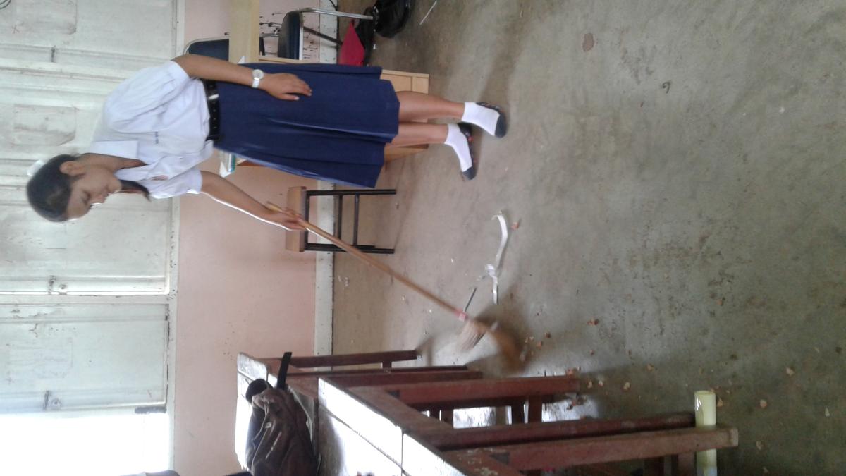 ทำควาสะอาดห้องเรียน