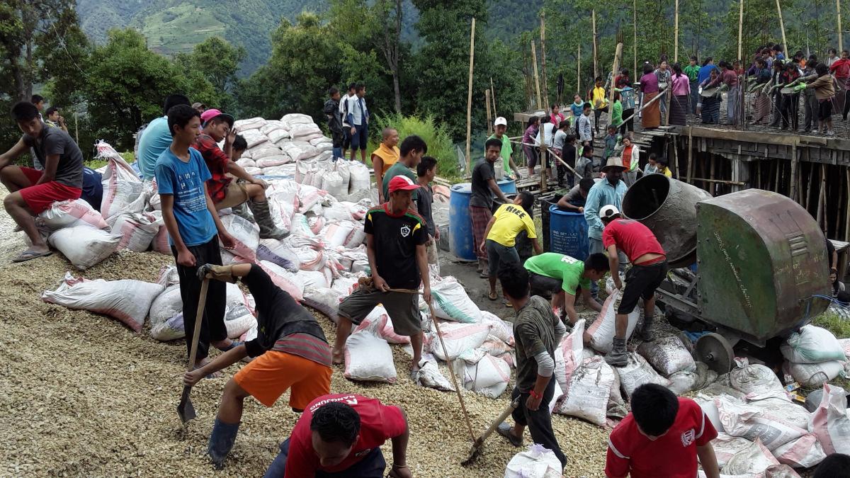 volunteer service in the community by Nachung (cub) members 