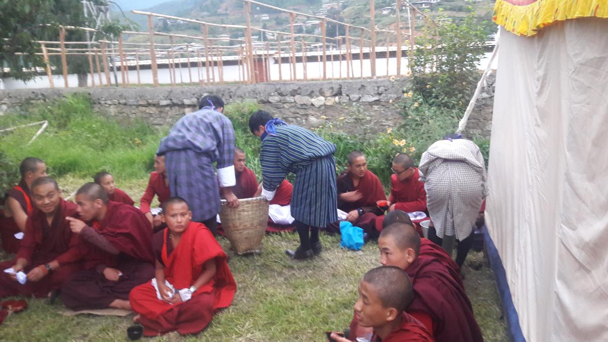 Volunteer at week long seven line prayer recitation 