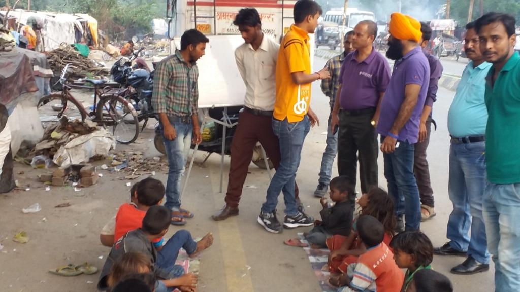 Survey by Deputy Director, Amar Chettri and SOC of Punjab, Onkar ( The Bharat Scout and Guide) at Smile Roti Bank in Gorakhpur, India
