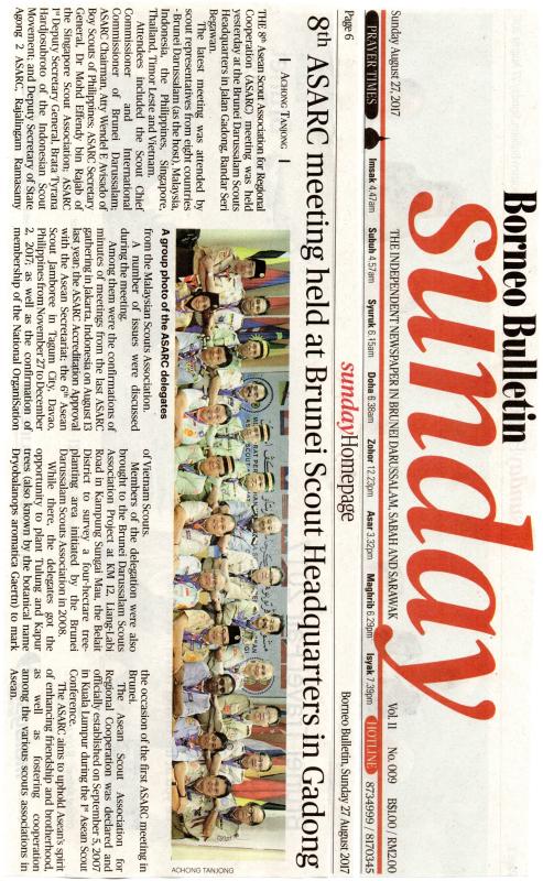 8th ASEAN Scout Association for Regional Cooperation meeting in Brunei Darussalam