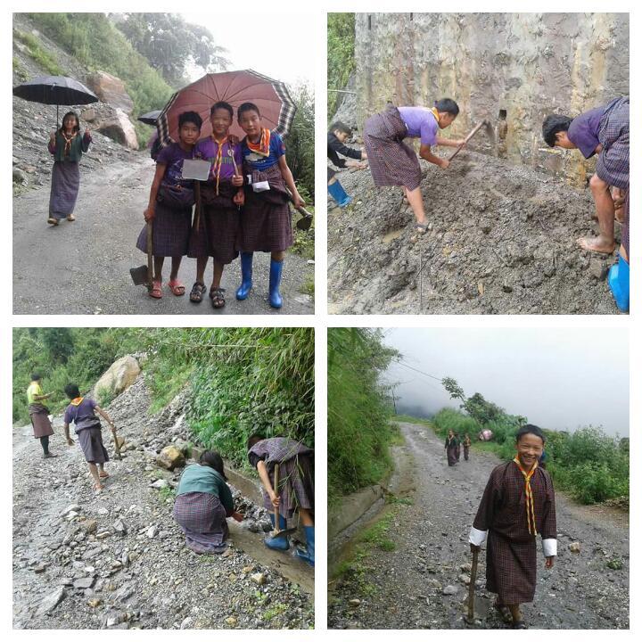 Making drain good condition during monsoon season.