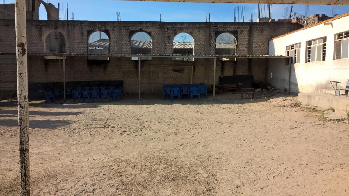 Pavimentación del área de juegos en la Comunidad La Mesa Colorada