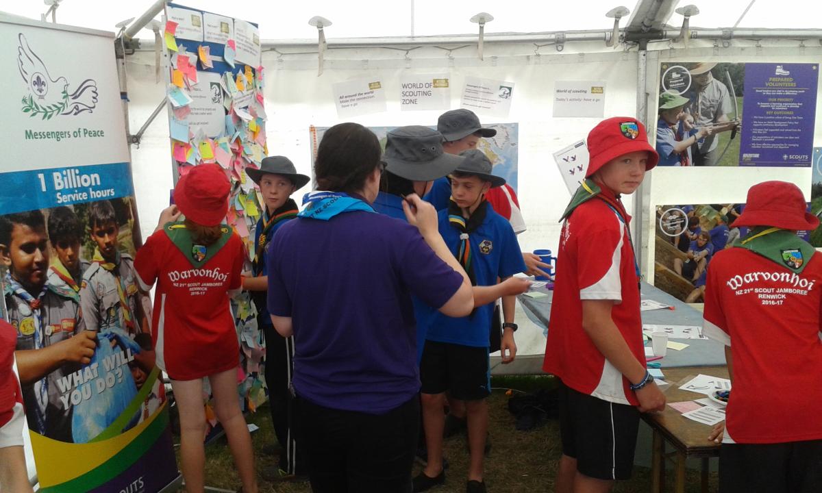 Messengers of Peace Awareness Campaign at the 21st New Zealand Scout Jamboree!