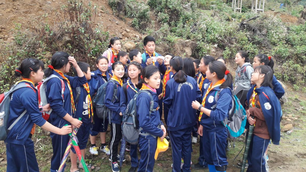"Hiking towards Serdam Gonpa at Sakteng Dungkhag, Trashigang