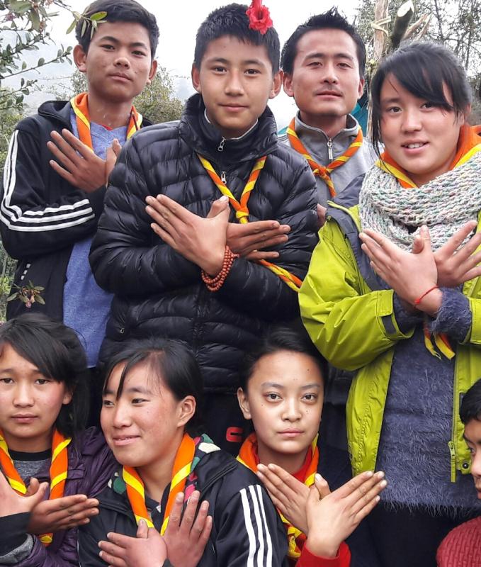 Scout hiking and campaign