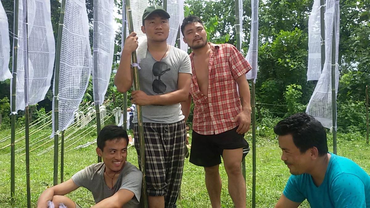 Prayer flag for wellbeing