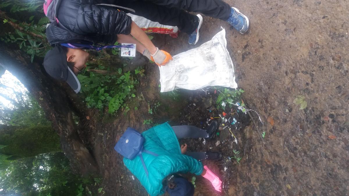 Cleaning the trek route