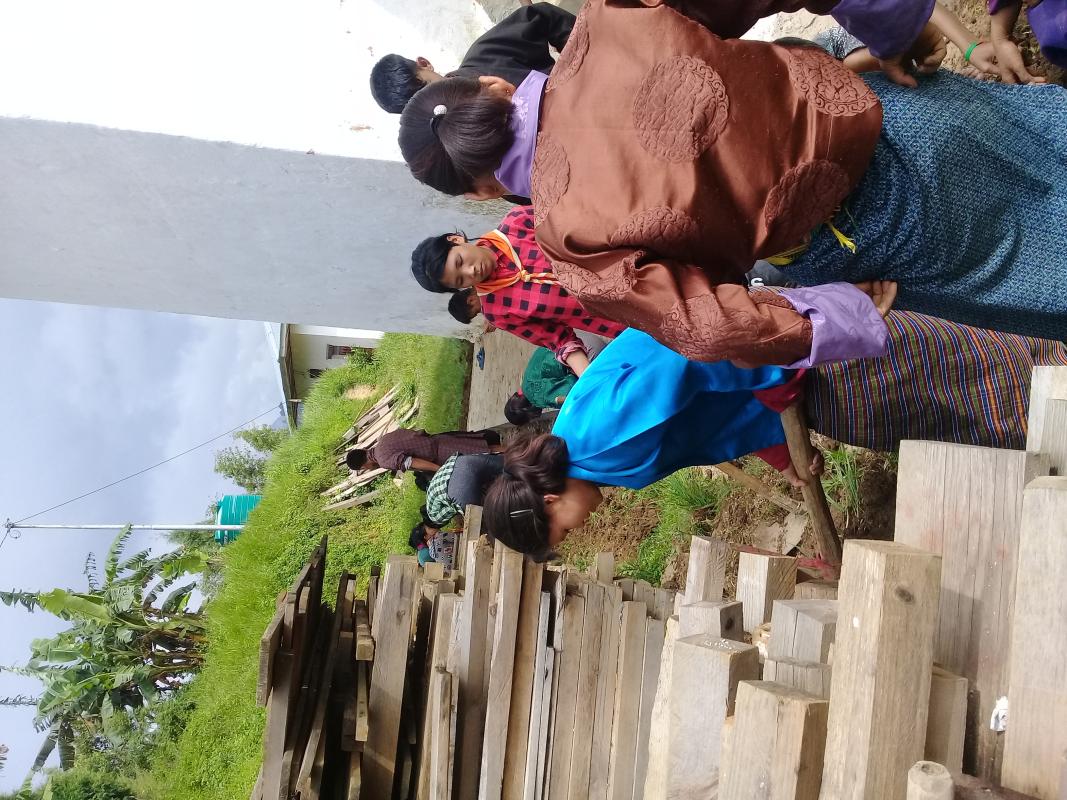 Development of flower garden 