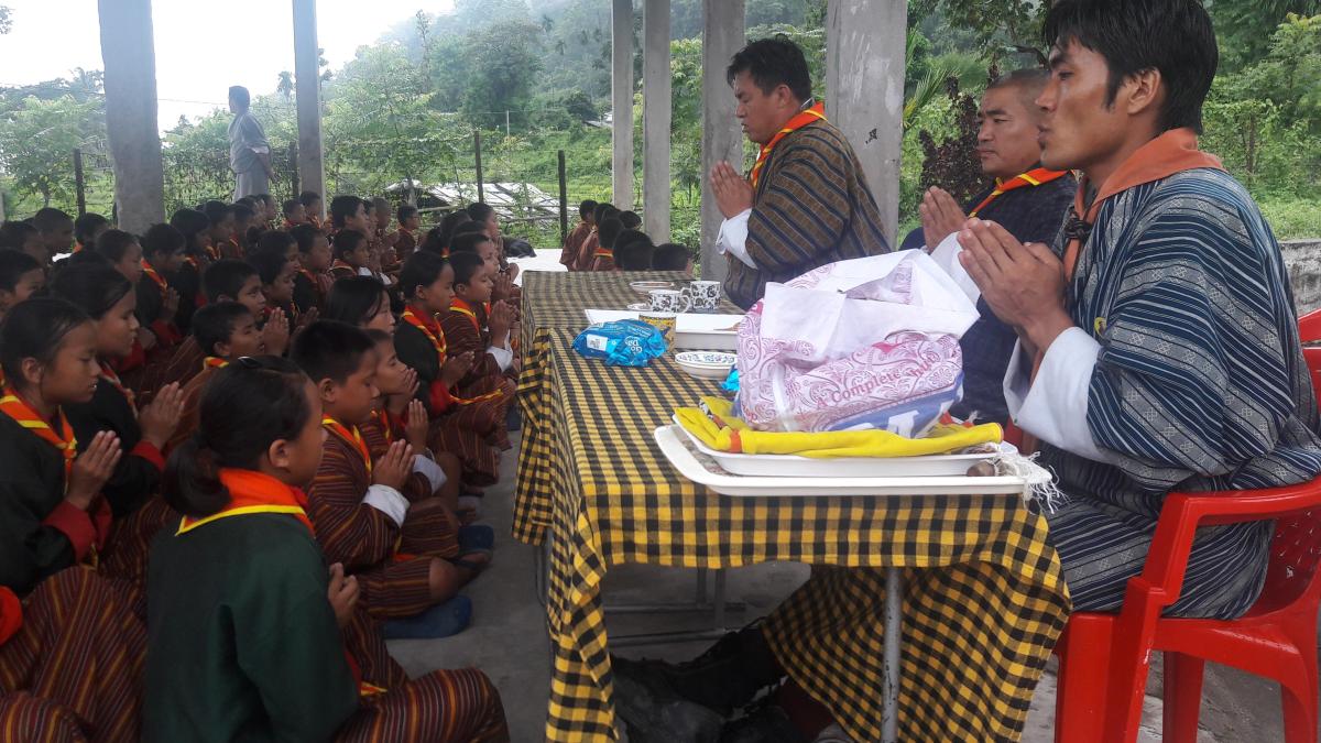 Initiating prayer for the well being of sentient beings