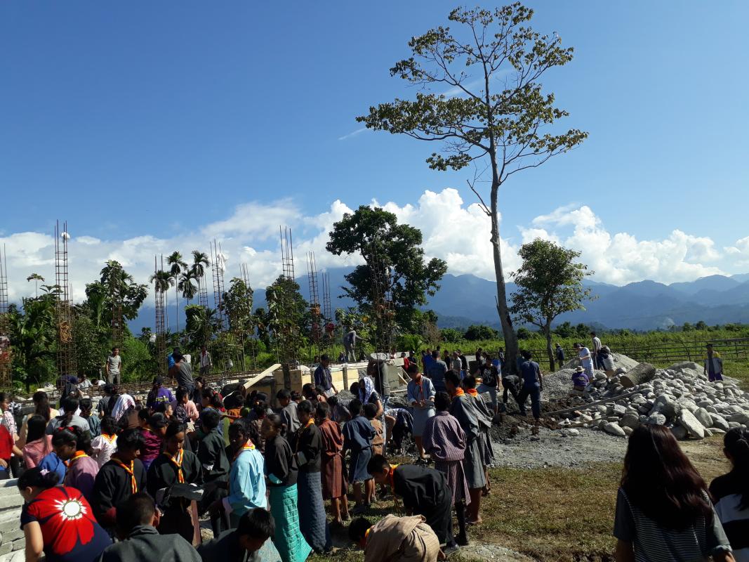 Volunteered for Lhakang construction
