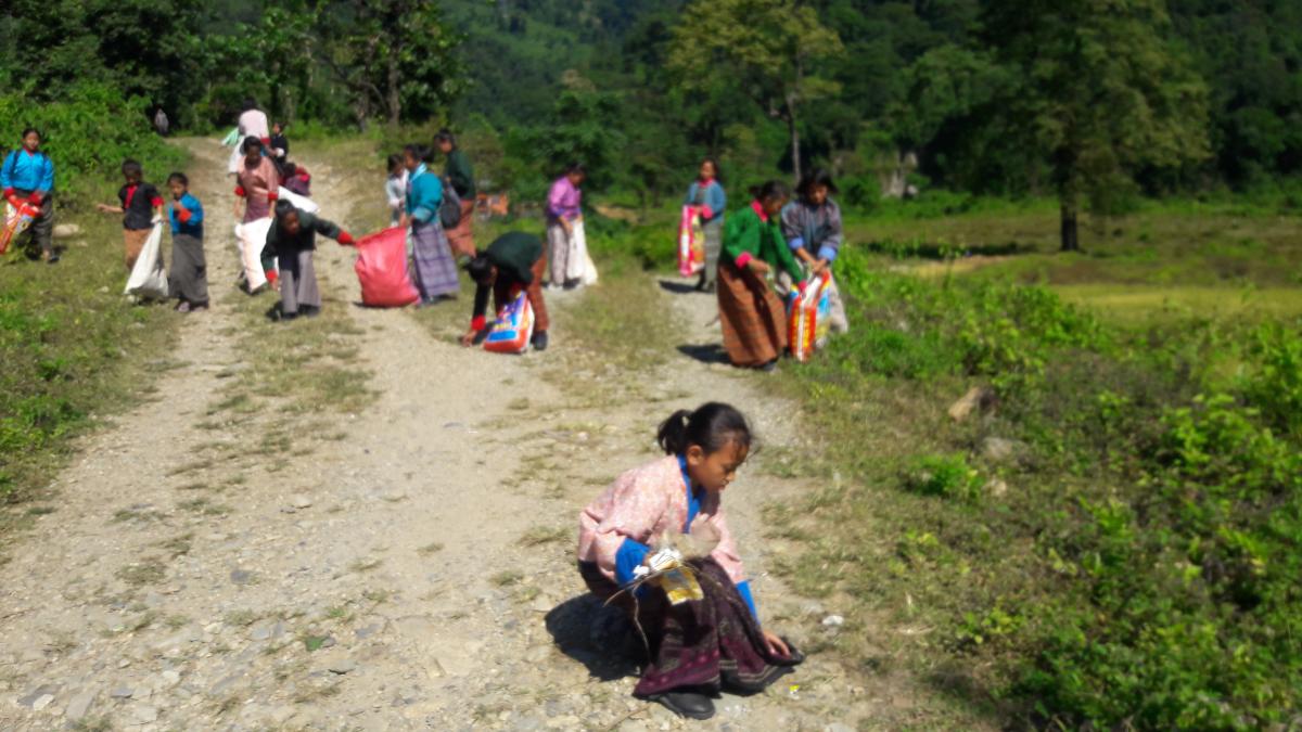 Educating community on waste management