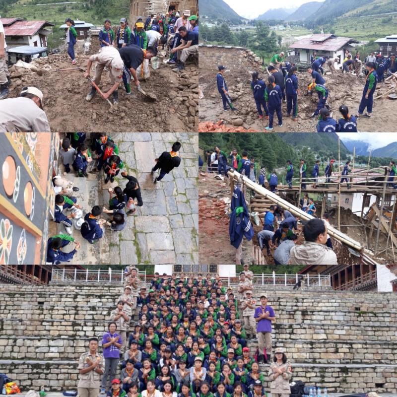 Voluntary work at lhakhang karpo